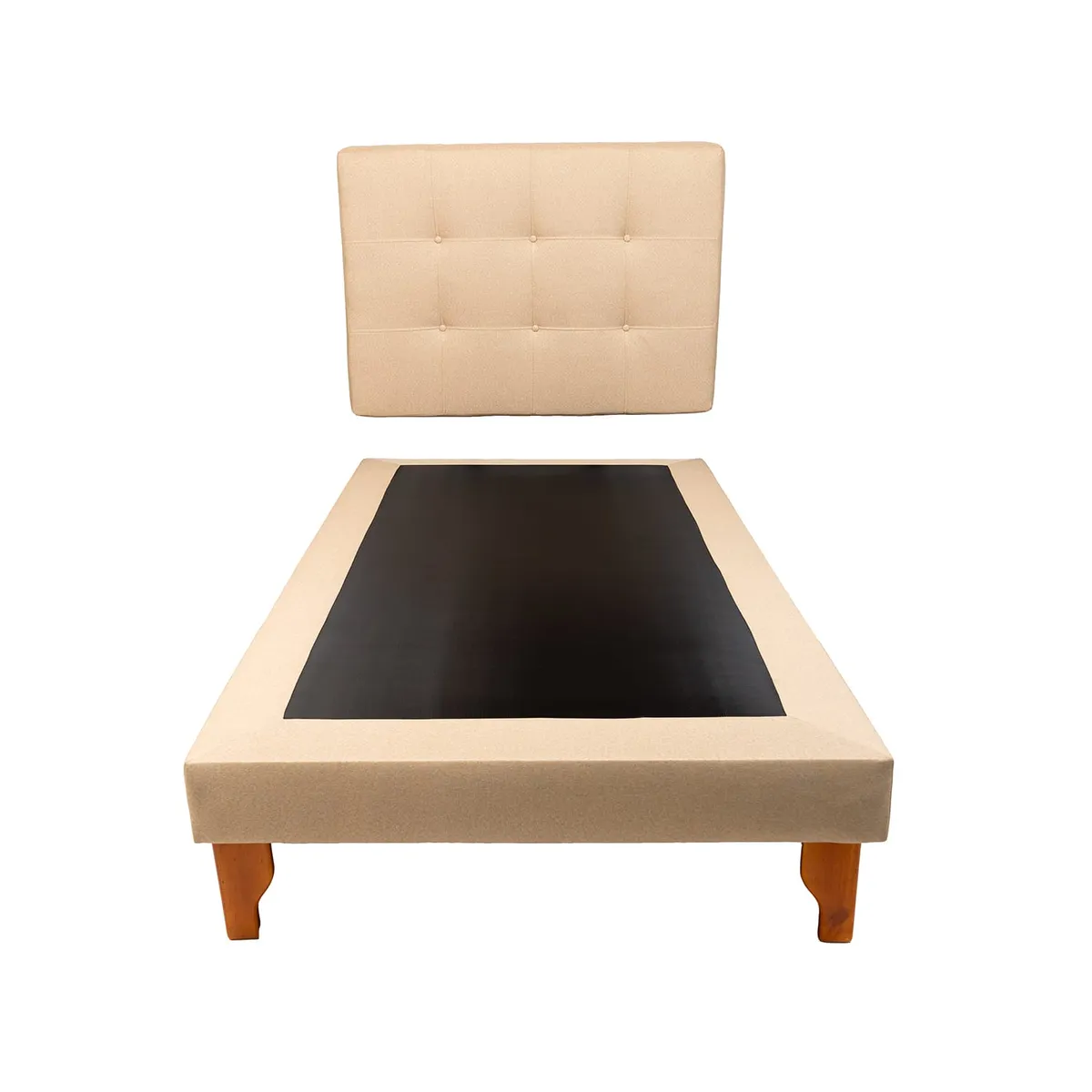 DISEÑOS VALESTRINI - CAMA DE PLAZA LINO BEIGE