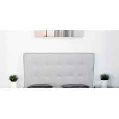 DISEÑOS VALESTRINI - RESPALDO DOS PLAZAS LINO GRIS CLARO