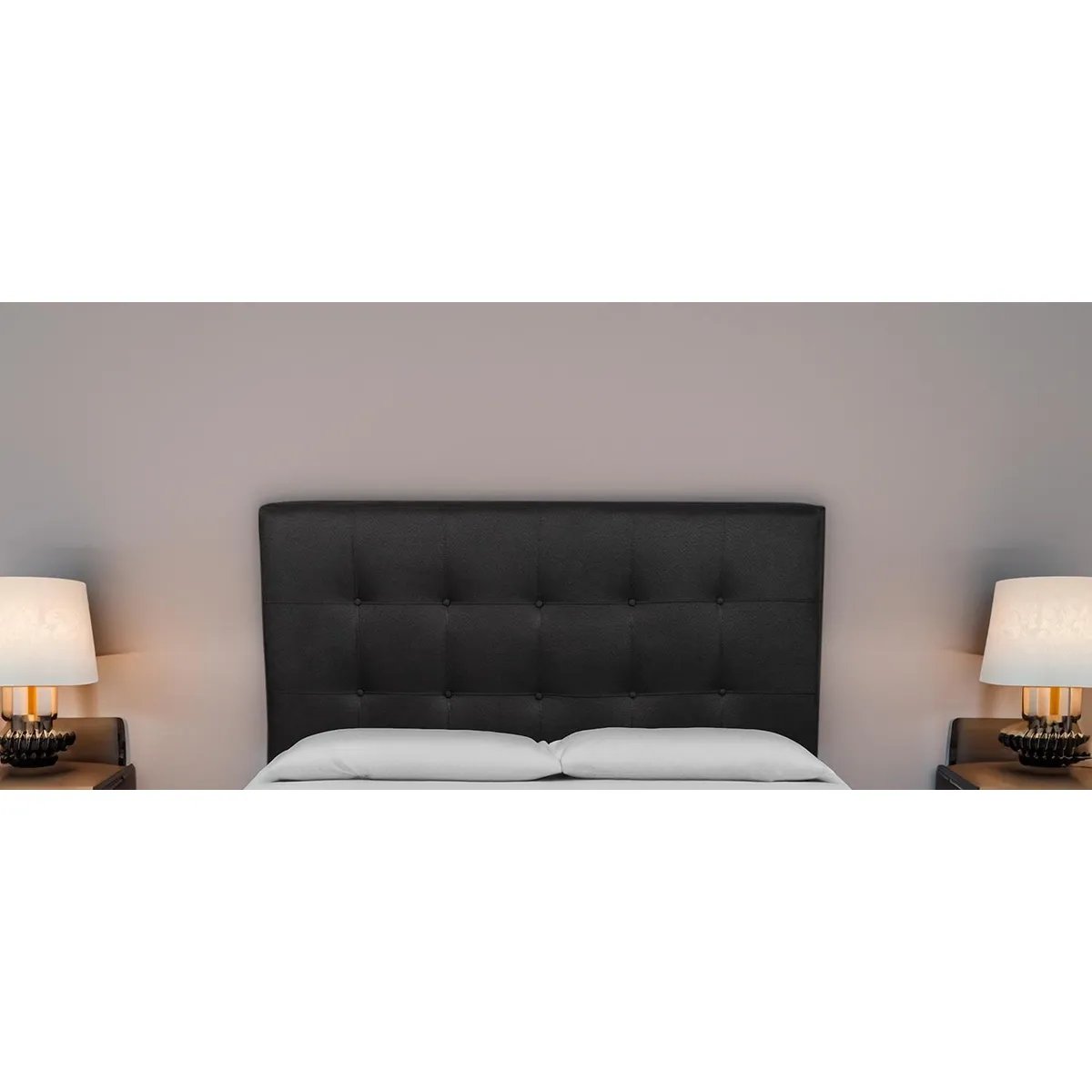 DISEÑOS VALESTRINI - RESPALDO DOS PLAZAS LINO NEGRO