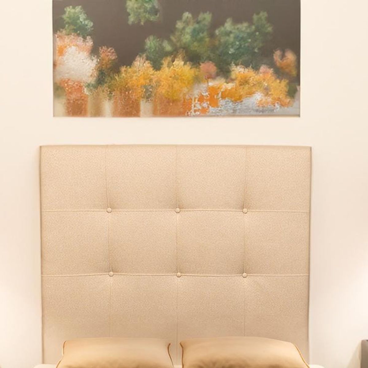 DISEÑOS VALESTRINI - RESPALDO PLAZA Y MEDIA LINO BEIGE