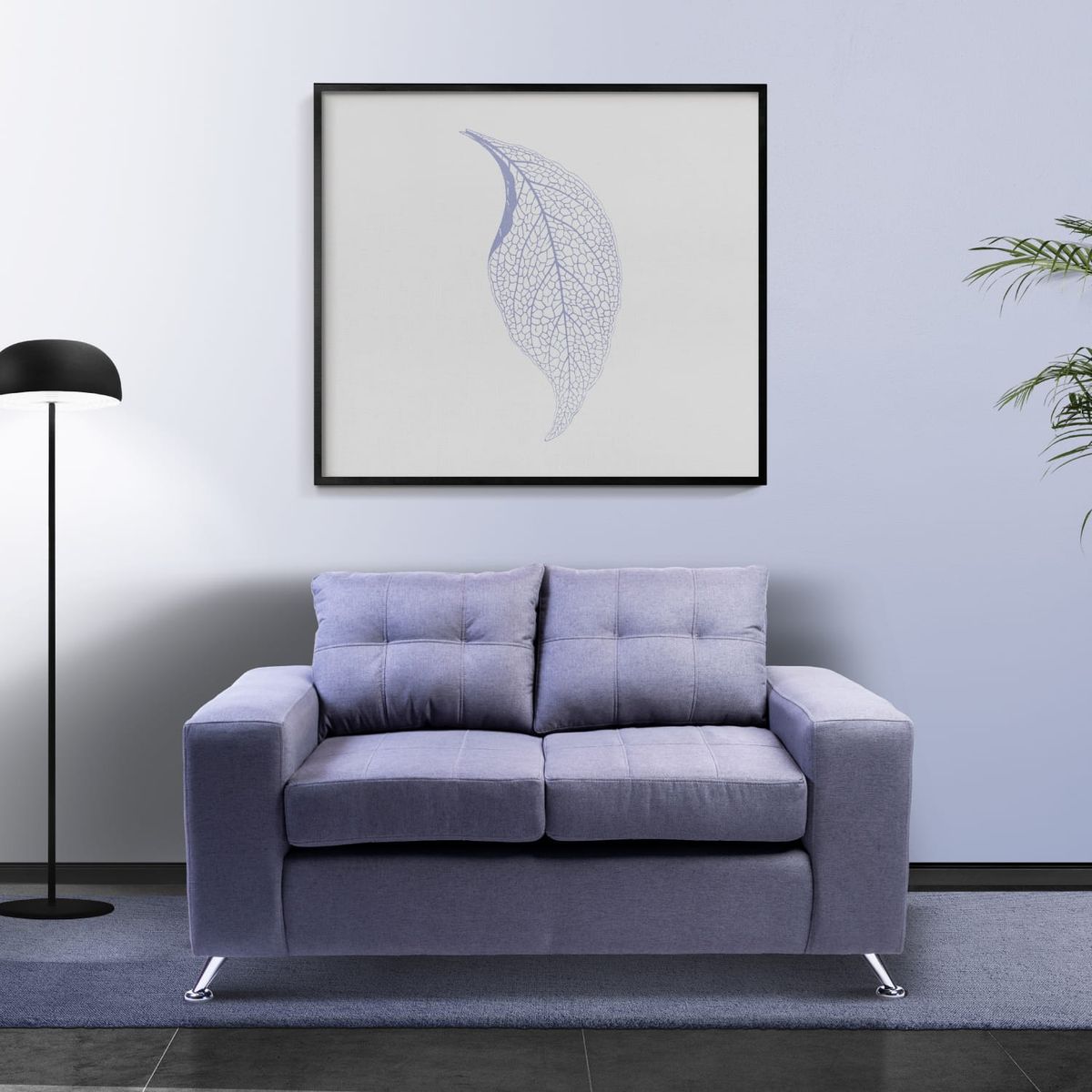 DISEÑOS VALESTRINI - SOFA KRISTINA EN LINO GRIS OSCURO