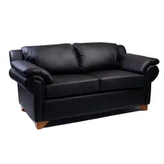 DISEÑOS VALESTRINI - SOFA GRECIA EN ECOCUERO NEGRO.