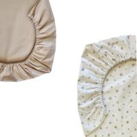 Set de 2 Sábanas Bajeras para colecho Mini Estrellas Crema