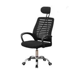 GENERICO - Silla Escritorio Negra Apoyabrazo Malla Ergonómica