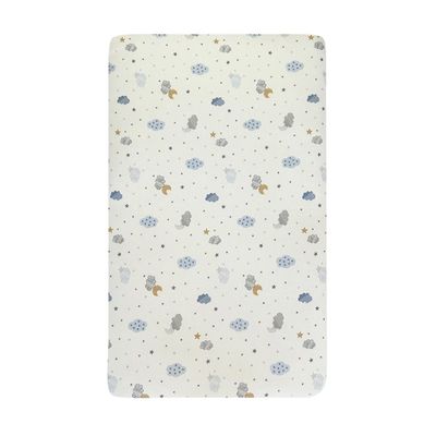 Imagen 2 del producto Sabana Moletón 100% Algodón para Colecho Nubes y Lunas Azules