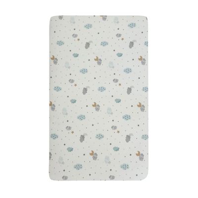 Imagen 2 del producto Sabana Moletón 100% Algodón para Colecho Nubes y Lunas Verde