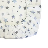 Sabana Moletón 100% Algodón para Colecho Estrellas Azules