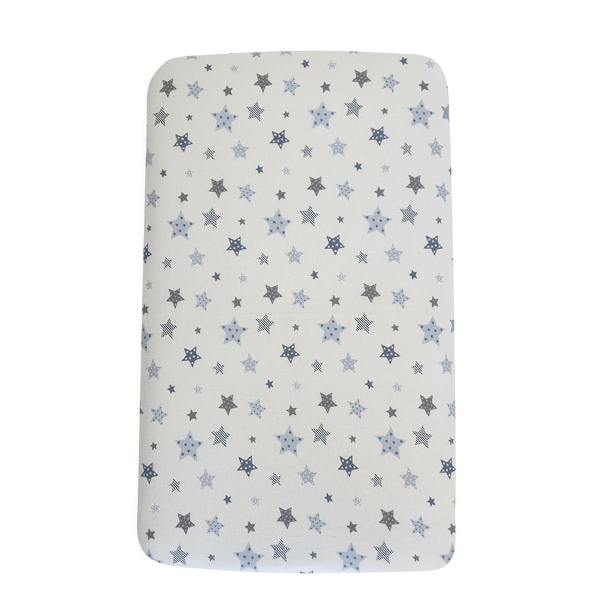 GENERICO - Sabana Moletón 100% Algodón para Colecho Estrellas Azules