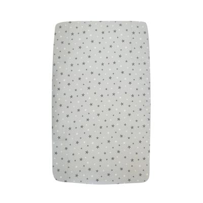 Imagen 2 del producto Sabana Moletón 100% Algodón para Colecho Mini Estrellas Gris