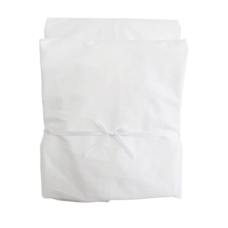 GENERICO - Set de 2 Sábanas Bajeras para Cuna Pack and Play Blancas