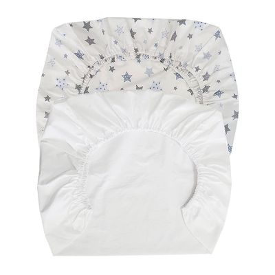 Imagen 2 del producto Set de 2 Sábanas Bajeras para Colecho Estrellas Azul