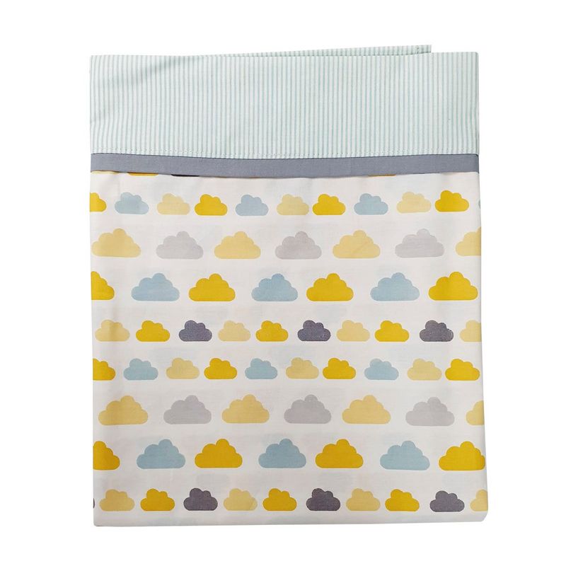 GENERICO - Set de Sábanas para Colecho 3 Piezas Diseño Nubesitas Amarillo
