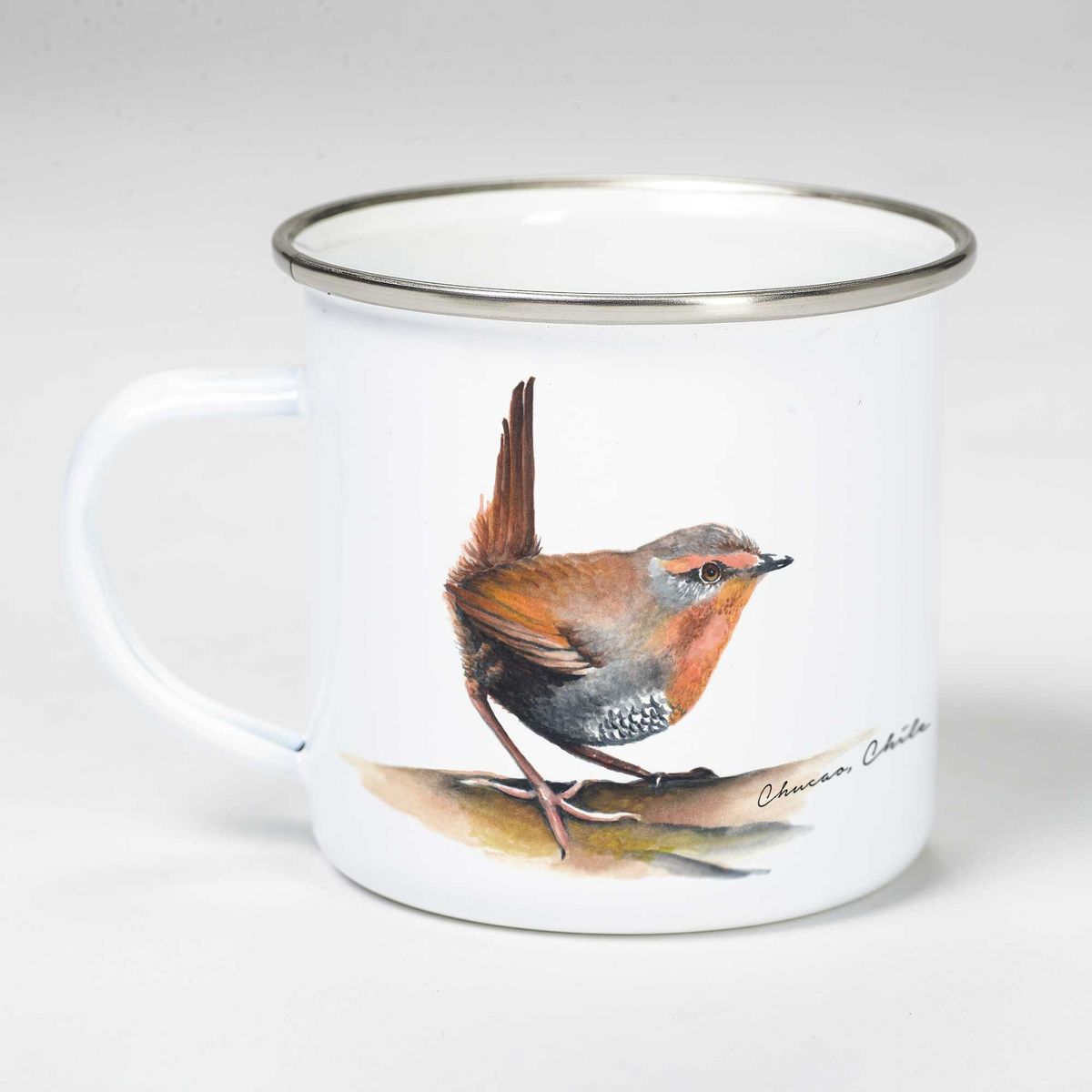 HOJA DE PARRA - Tazón Vintage, Hoja de Parra, Blanco, Chucao, 300 ml.