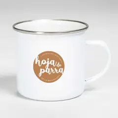 HOJA DE PARRA - Tazón Vintage, Hoja de Parra, Blanco, Guanaco, 300 ml.