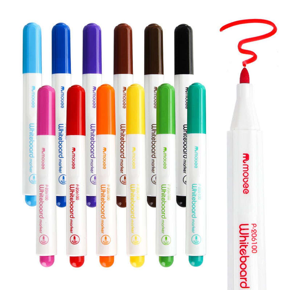 GENERICO - Set Marcadores Plumón Pizarra Blanca Whiteboard 12 Colores