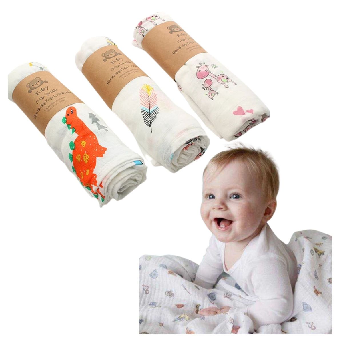 JUMP KIDS - Pack 2 Mantas tuto Muselina Bebe Nino Surtido