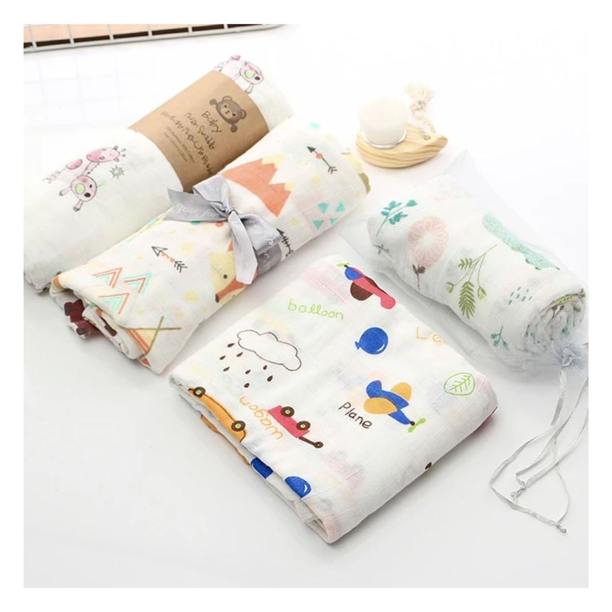 JUMP KIDS - Pack 2 Mantas tuto Muselina Bebe Nino Surtido