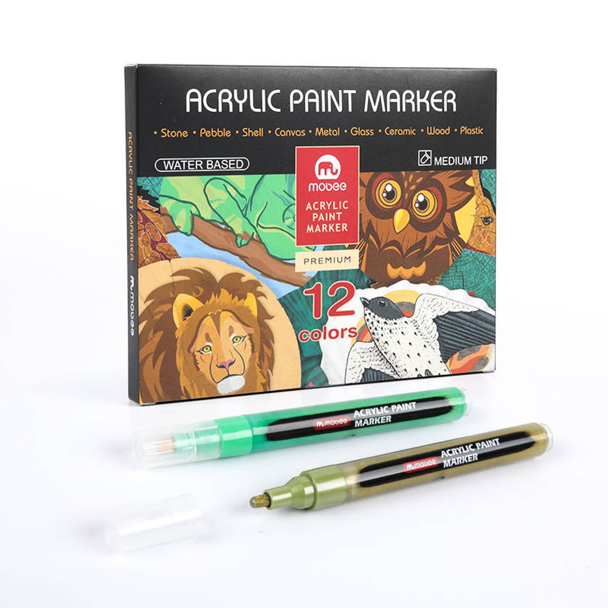 GENERICO - Lápices Marcadores Acrílicos Tipo Posca 12 Colores