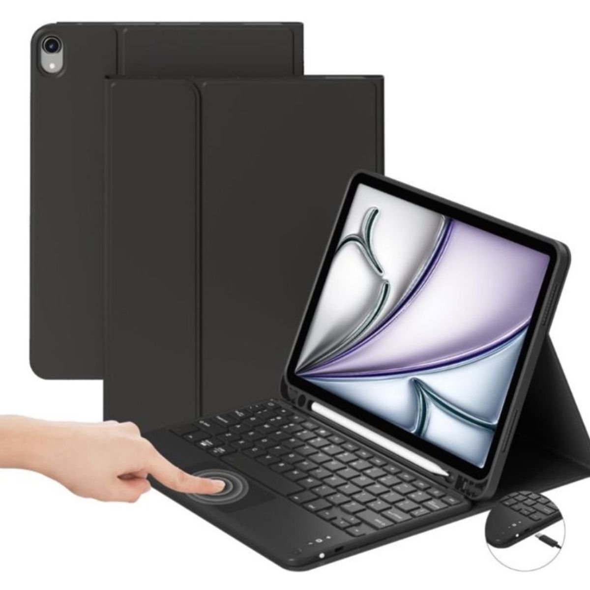 GENERICO - Funda Para iPad Air 6 2024 + Teclado Español Touchpad