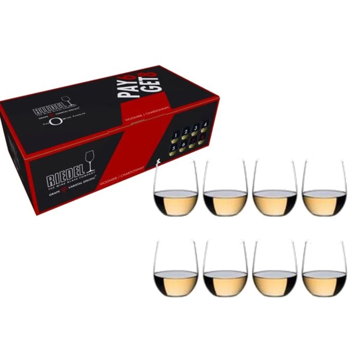 RIEDEL - RIEDEL 'O' SET 8 COPAS VIOGNER/CHARDONNAY