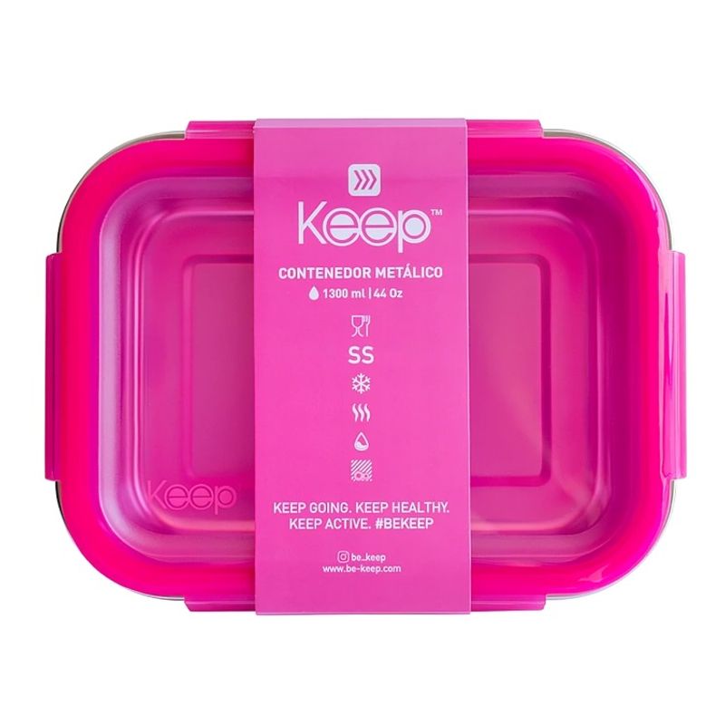 KEEP - HERMETICOS METALICOS 1300 ML KEEP FUCSIA