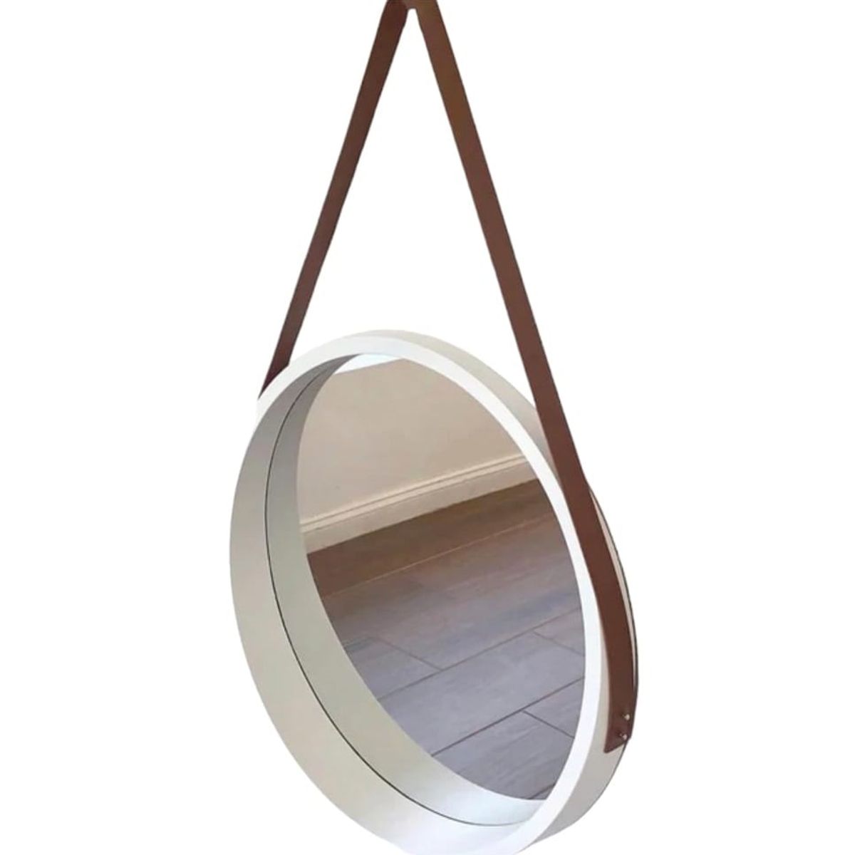 GENERICO - Espejo Circular Correa Blanco