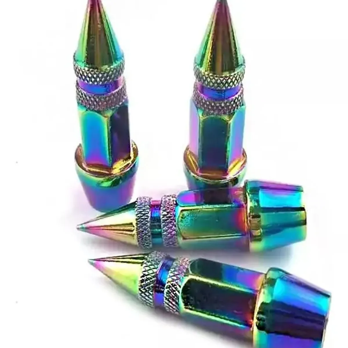 GENERICO - Tapa Válvula Punta X4 Tornasol Auto Moto Bicicleta Tuning