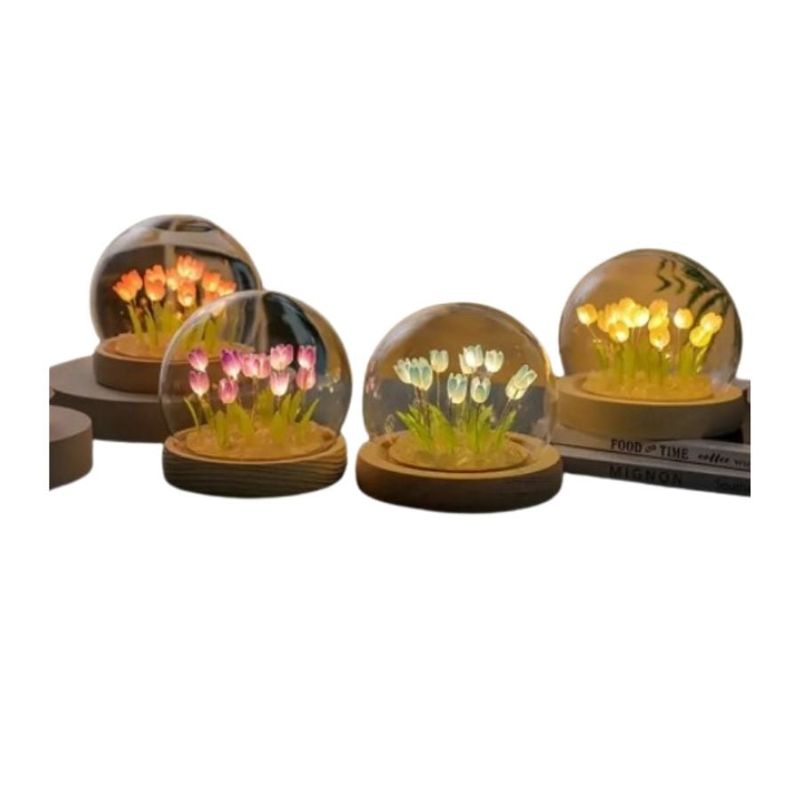 GENERICO - Lampara De Mesa Luz Nocturna Led De Tulipán Decoración