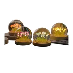 GENERICO - Lampara De Mesa Luz Nocturna Led De Tulipán Decoración