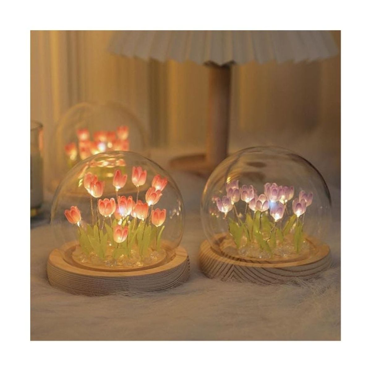 GENERICO - Lampara De Mesa Luz Nocturna Led De Tulipán Decoración