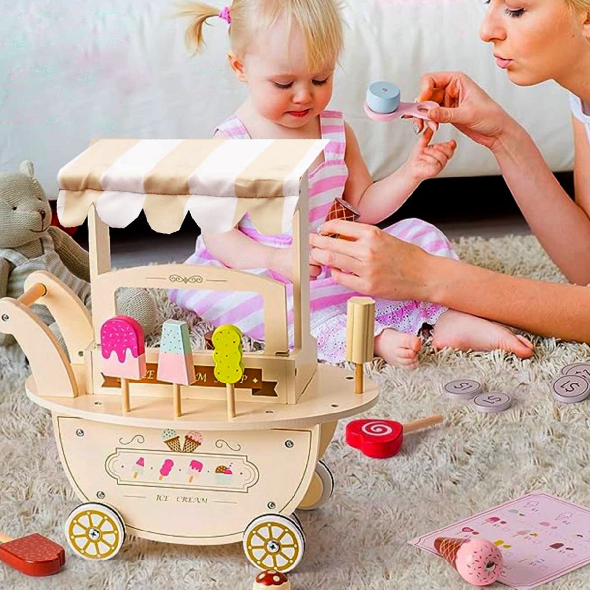 KIDSCOOL - Carrito De Helado Didáctico