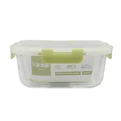 KEEP - HERMETICO CUADRADO 1200ML GLASS VERDE