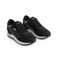 Vélez Mocasín Zipa De Cuero Mujer Detalles Millaré Negro