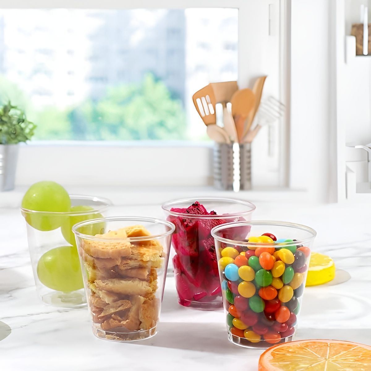 Pasteleria - 50 Vasos Acrilicos Postres Vasos Plasticos Vasos Postre 3oz