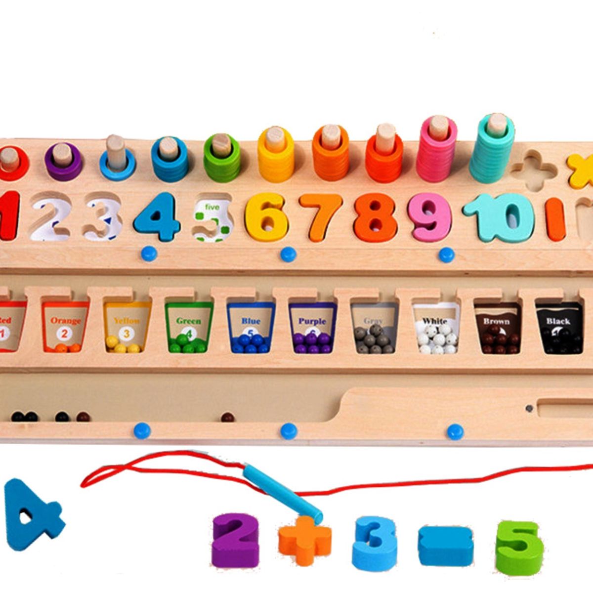 KIDSCOOL - Tablero Didáctico 3 En 1 Montessori