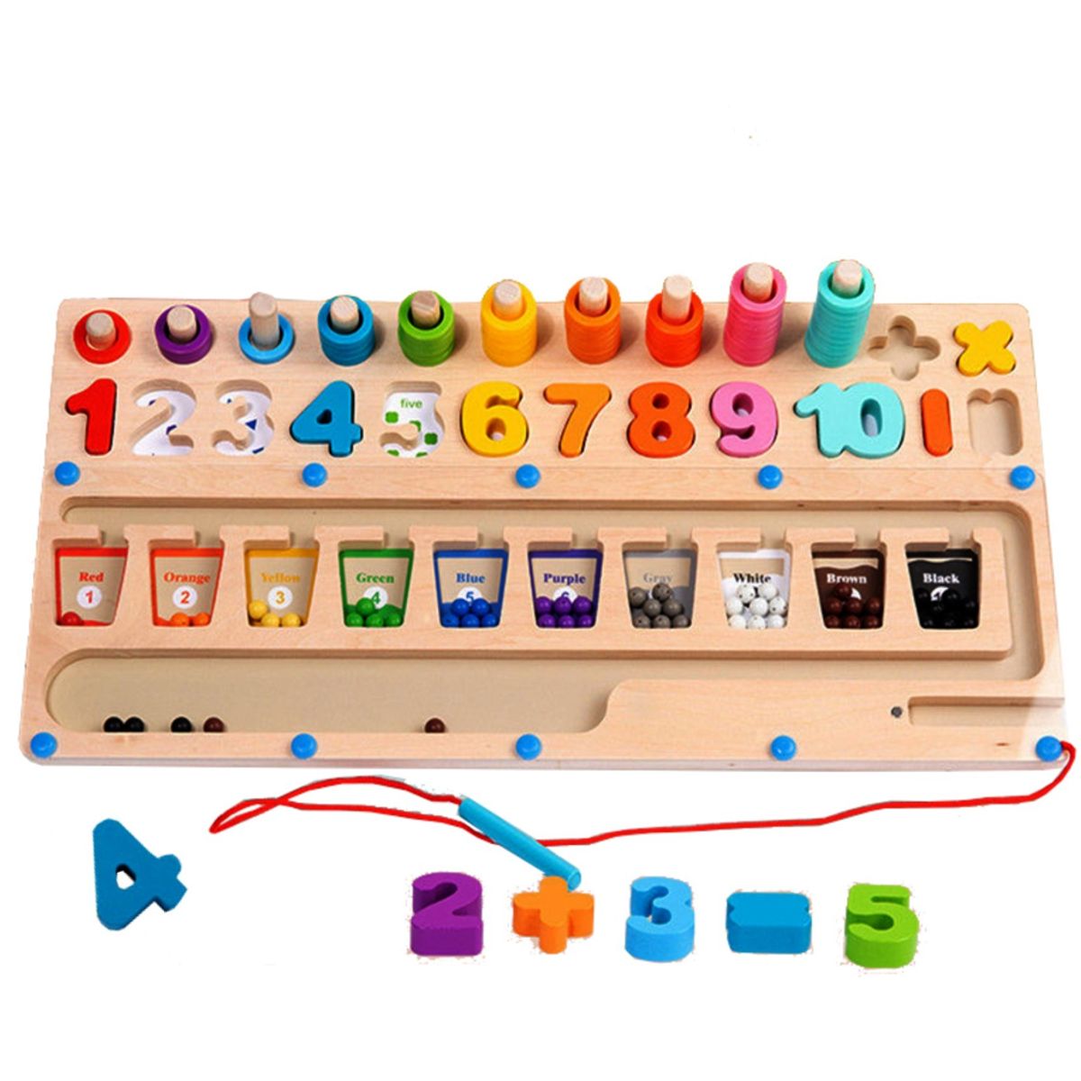 KIDSCOOL - Tablero Didáctico 3 En 1 Montessori