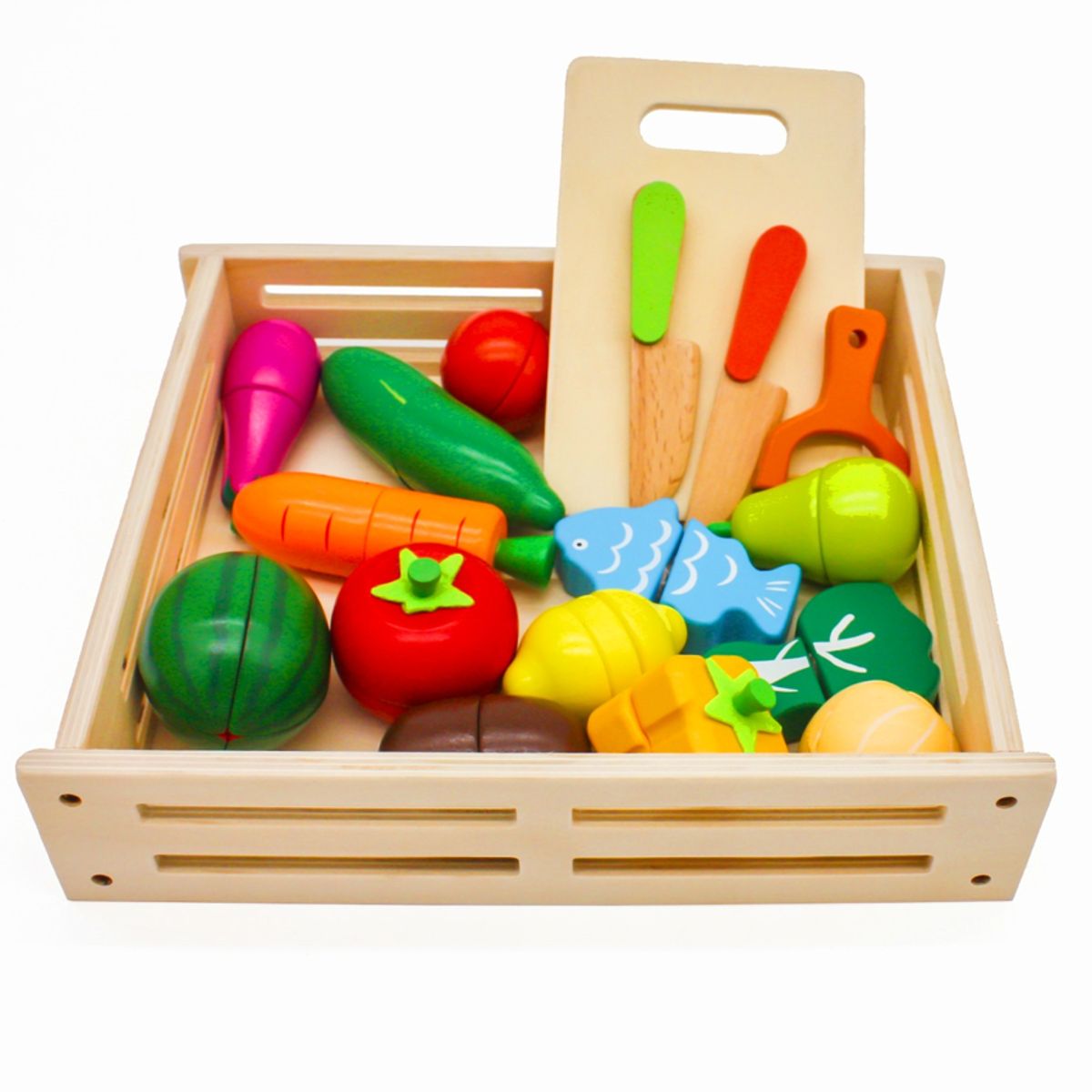 KIDSCOOL - Set De Frutas y Verduras Didáctico Montessori
