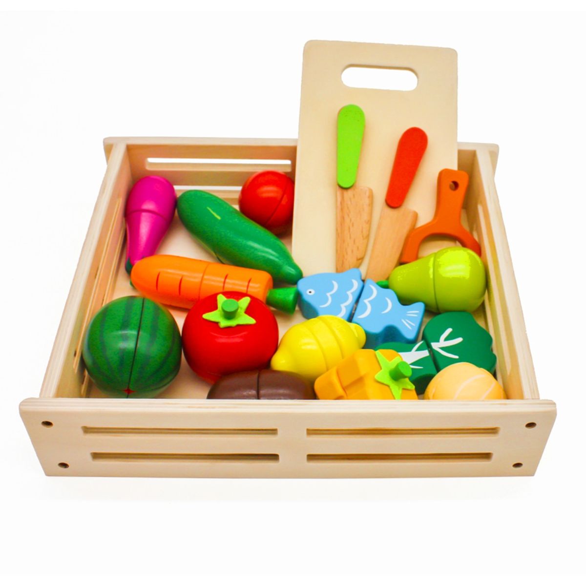 KIDSCOOL - Set De Frutas y Verduras Didáctico Montessori