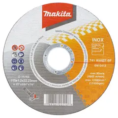 MAKITA - Set 10 Discos De Corte Acero Inox. 4 1/2'' D-18764