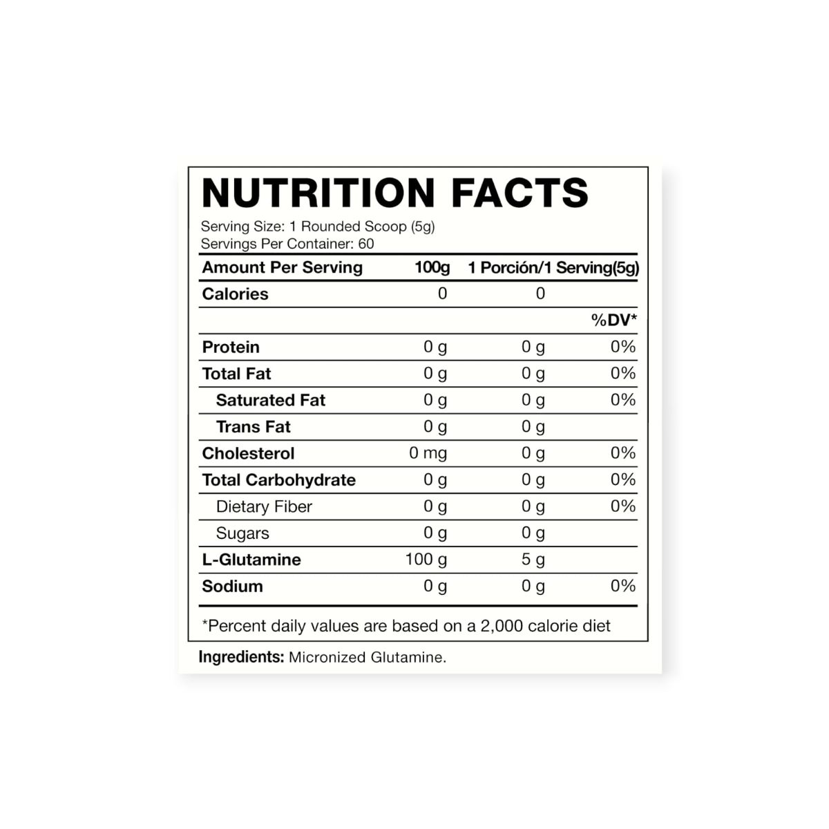 HEXACORE - GLUTAMINA 100% PURE 60 SERVICIOS - HEXACORE