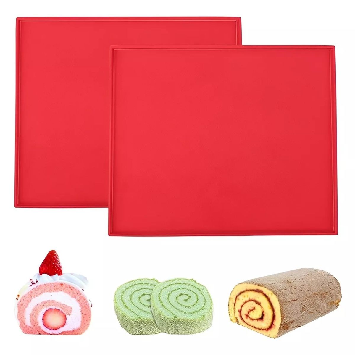 Pasteleria - X2 Silpat Tapete De Silicona Para Hornear Brazo De Reina 30cm