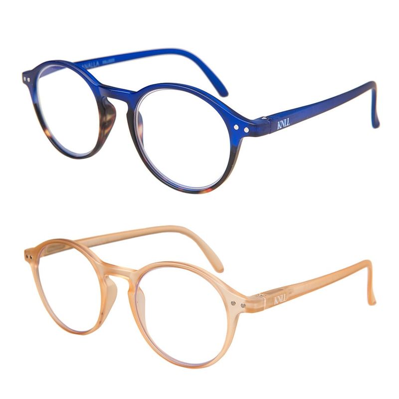 KANALLA - Pack 2 Lentes de Lectura Filtro Luz Azul y UV mod Papillon Azul /Beige 20