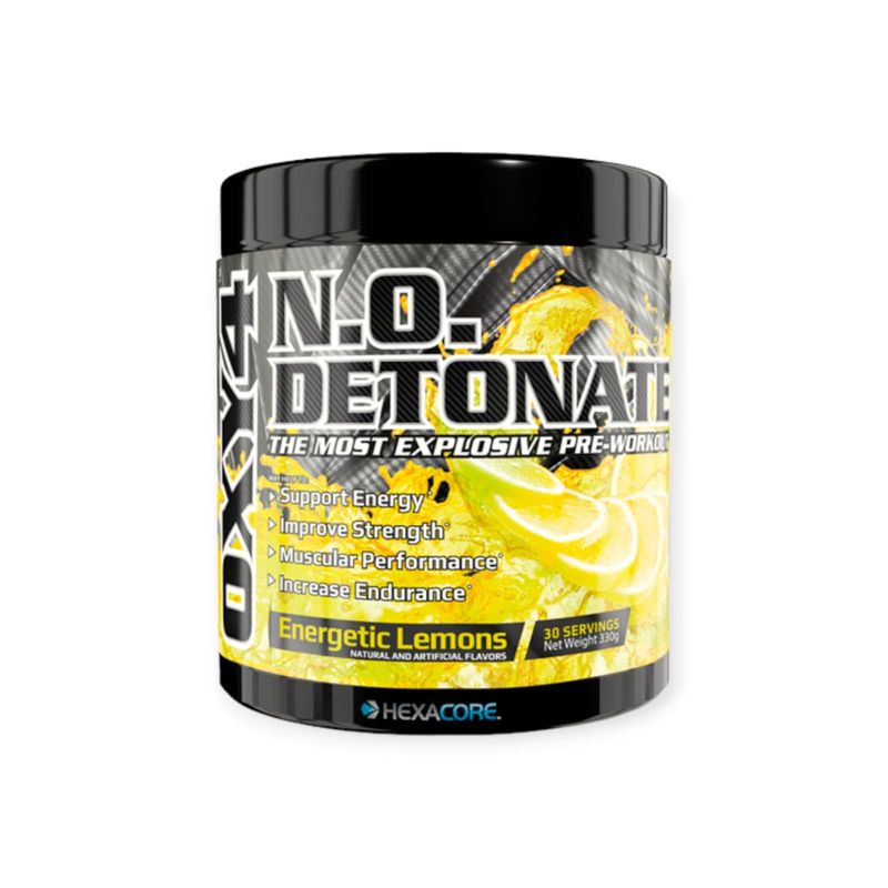 HEXACORE - PRE- ENTRENO OXY 4 N.O DETONATE 330GR LEMONADE - HEXACORE