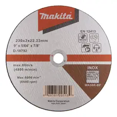 MAKITA - Set 5 Discos De Corte Acero Inoxidable 9'' D-18792