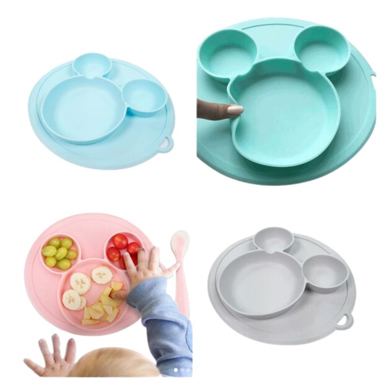 JUMP KIDS - Plato De Silicona MickeyMouse Bebe Niño