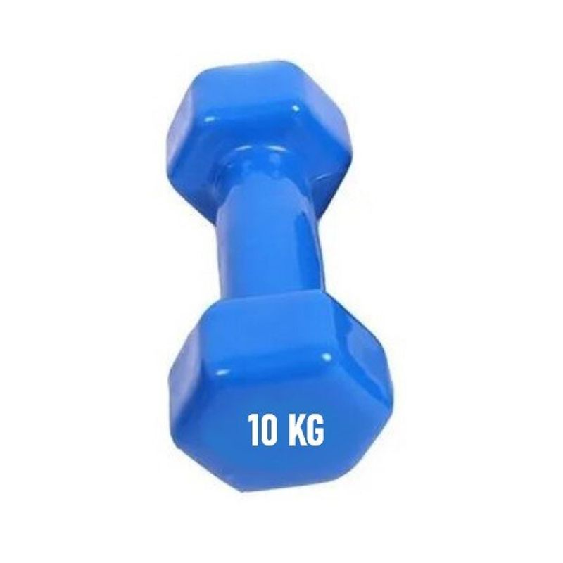 AK SPORT - Pack mancuerna hexagonal 10 KG Azul vinílica AK Sport