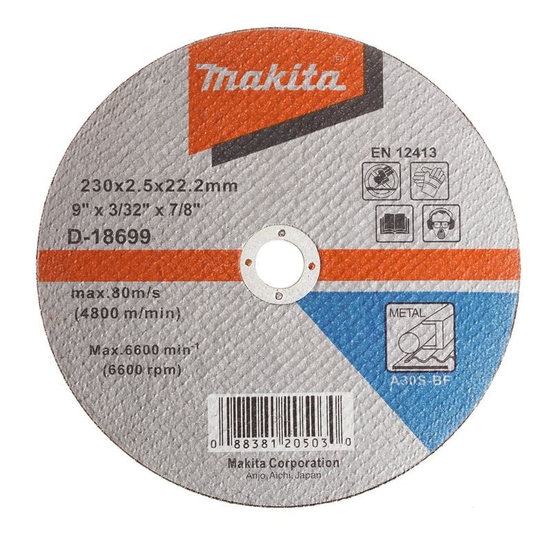 MAKITA - Set 5 Discos De Corte Metal 9'' D-18699