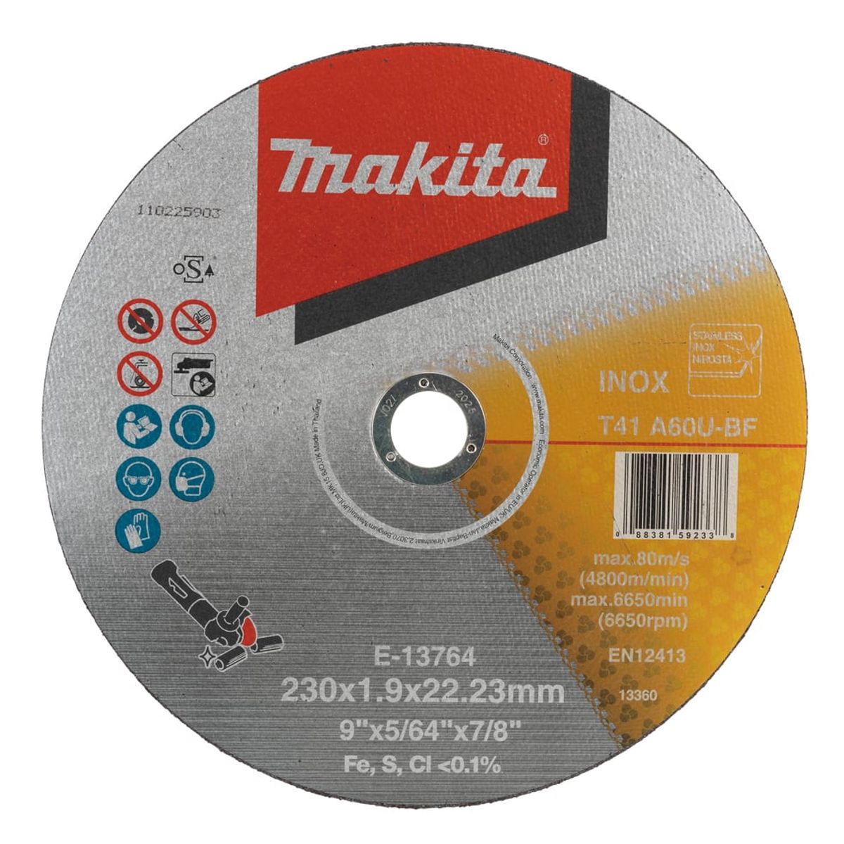 MAKITA - Disco Corte Acero Inoxidable 9 E-13764