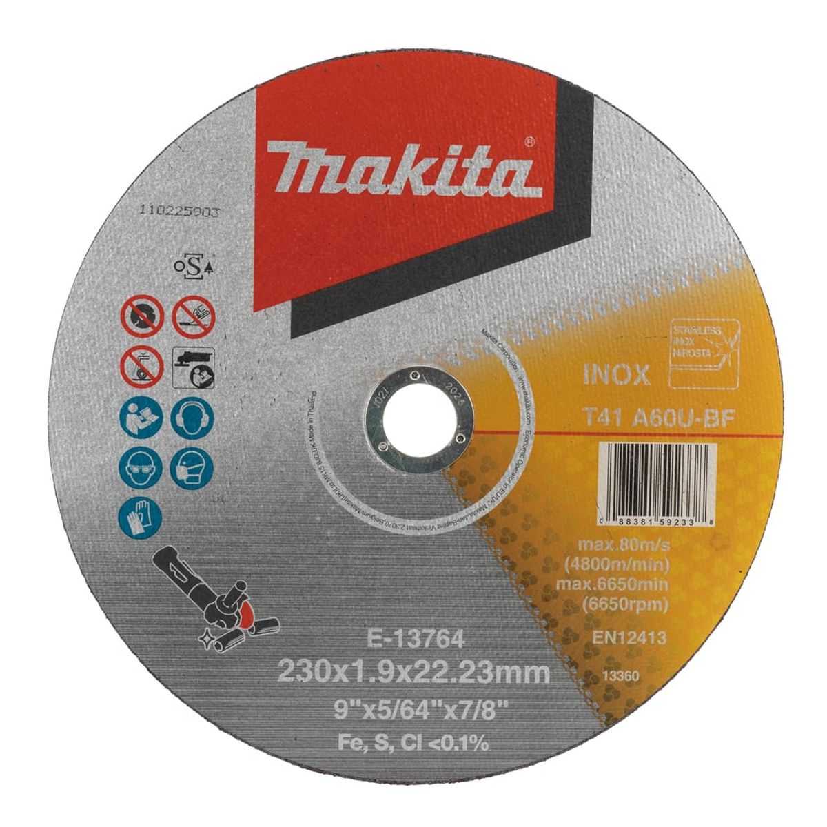 MAKITA - Disco Corte Acero Inoxidable 9 E-13764