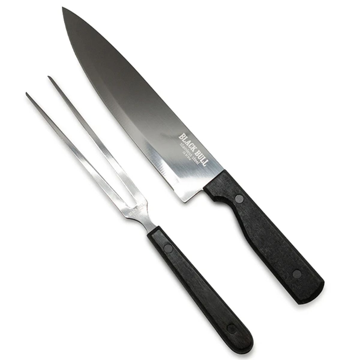 BLACK BULL - Set Parrillero Cuchillo + Tenedor Asado Black Bull